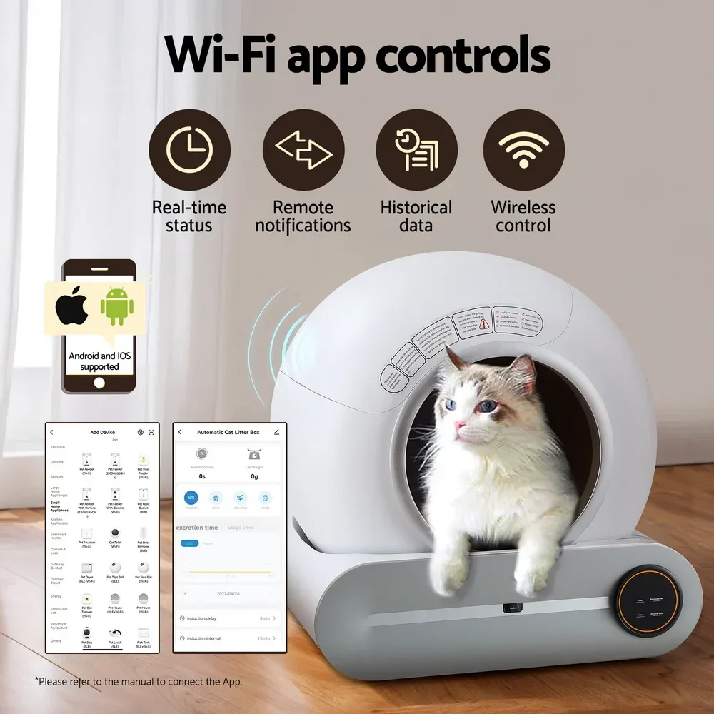 Automatic Cat Litter Box Self-Cleaning Large Smart Cat Litter Box Toilet App Control 9L - Image 5