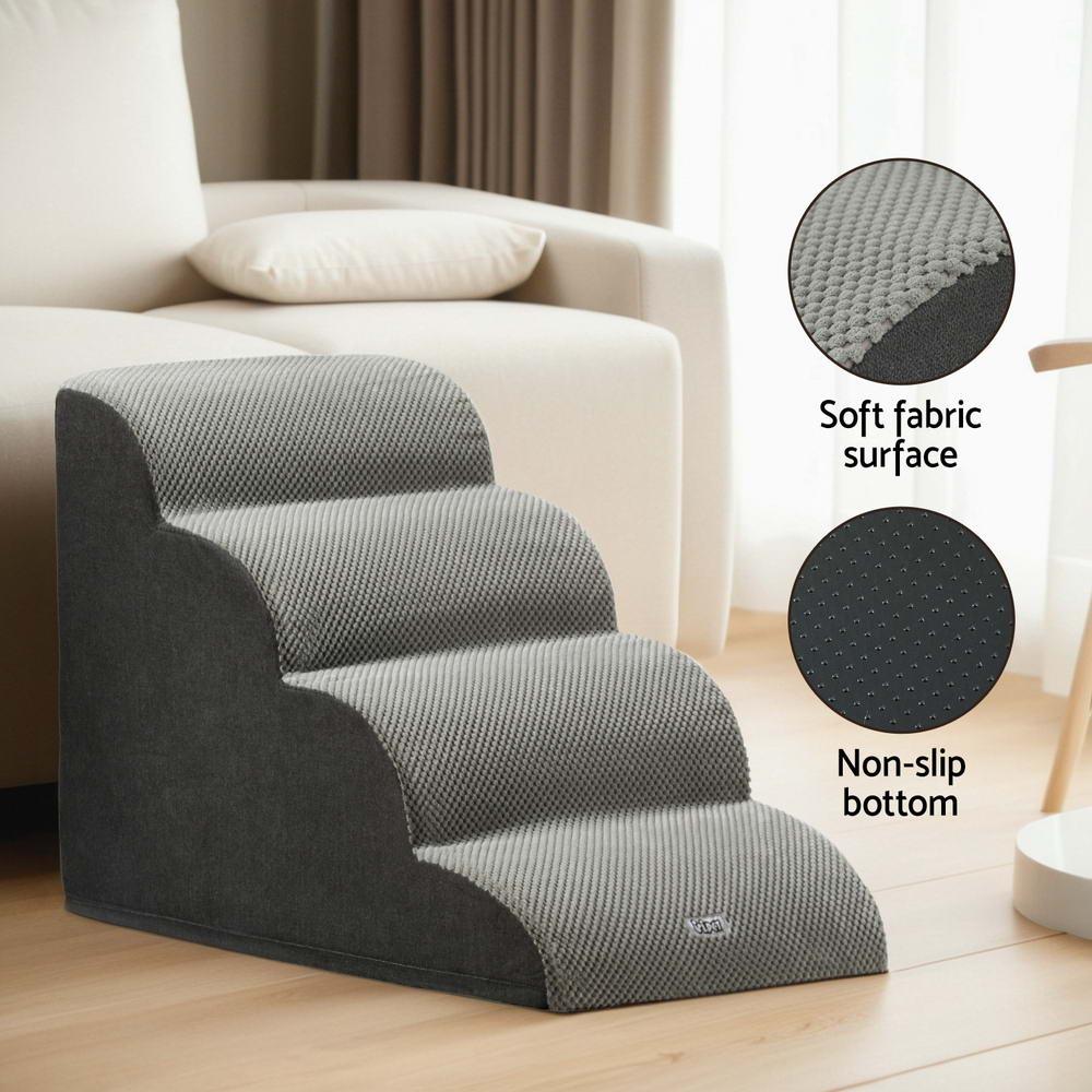 Dog Ramp Steps Foam 4 Tier Pet Stairs For Bed Sofa Car Portable Indoor - Image 5