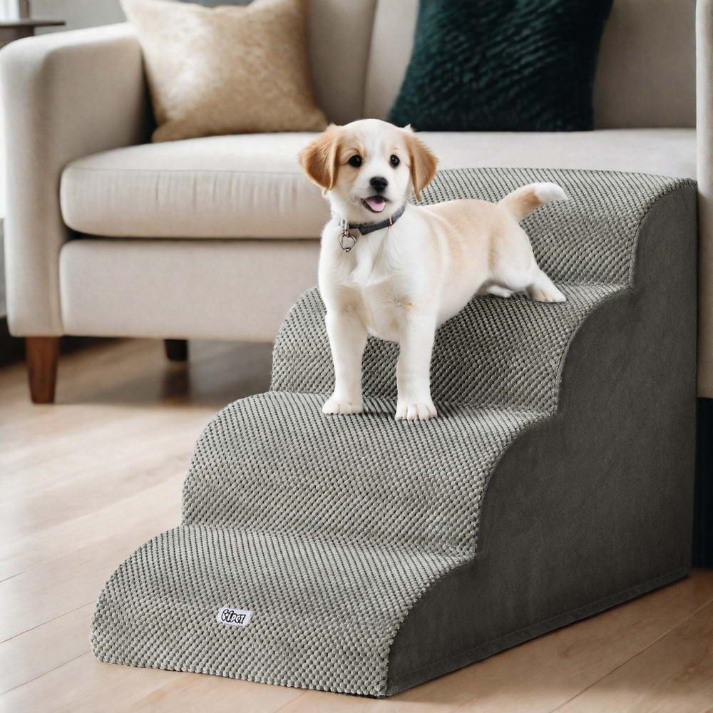 Dog Ramp Steps Foam 4 Tier Pet Stairs For Bed Sofa Car Portable Indoor - Image 8