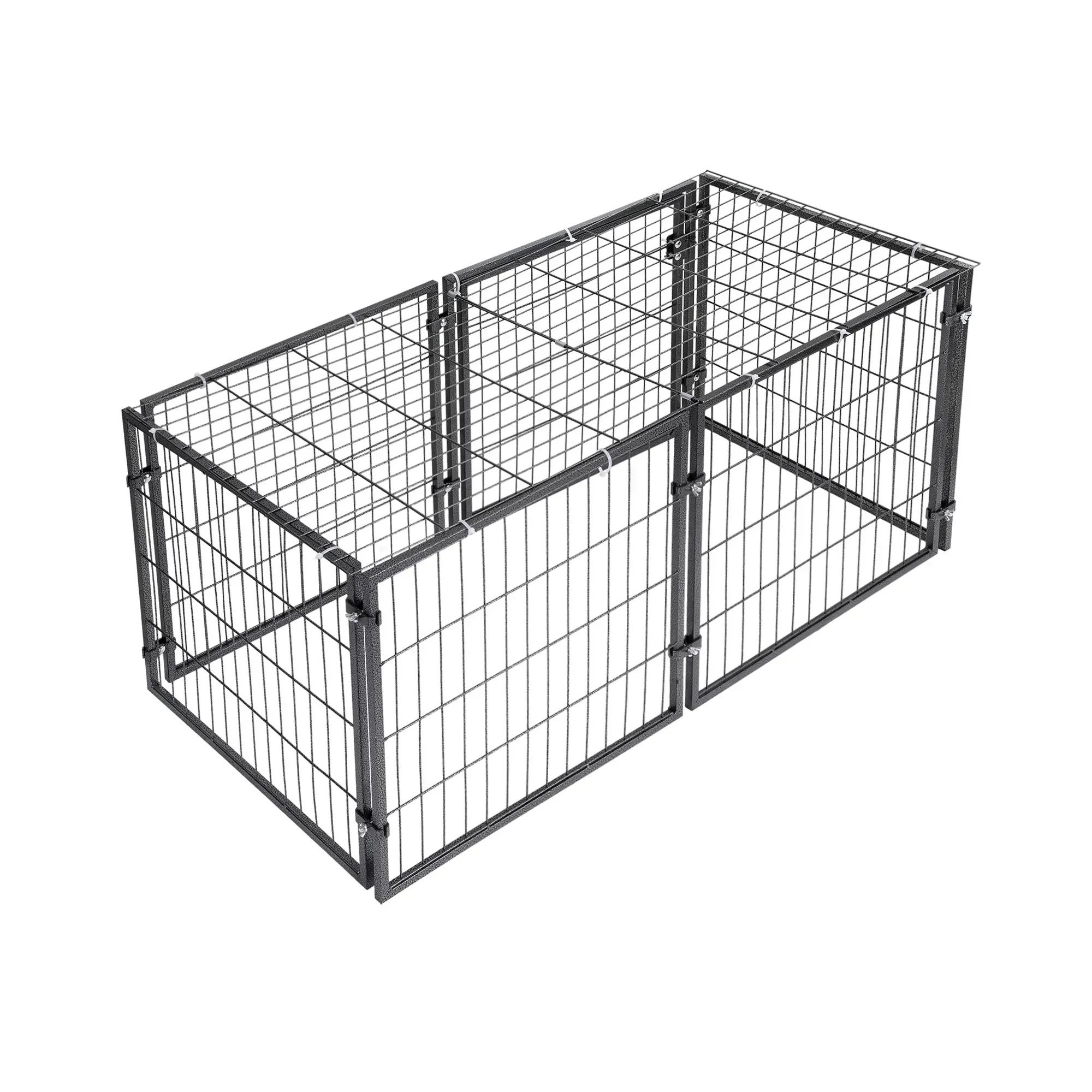 Large Dog Crate Cage Playpen 129cm Puppy Pen Pet Enclosure Black - Image 4