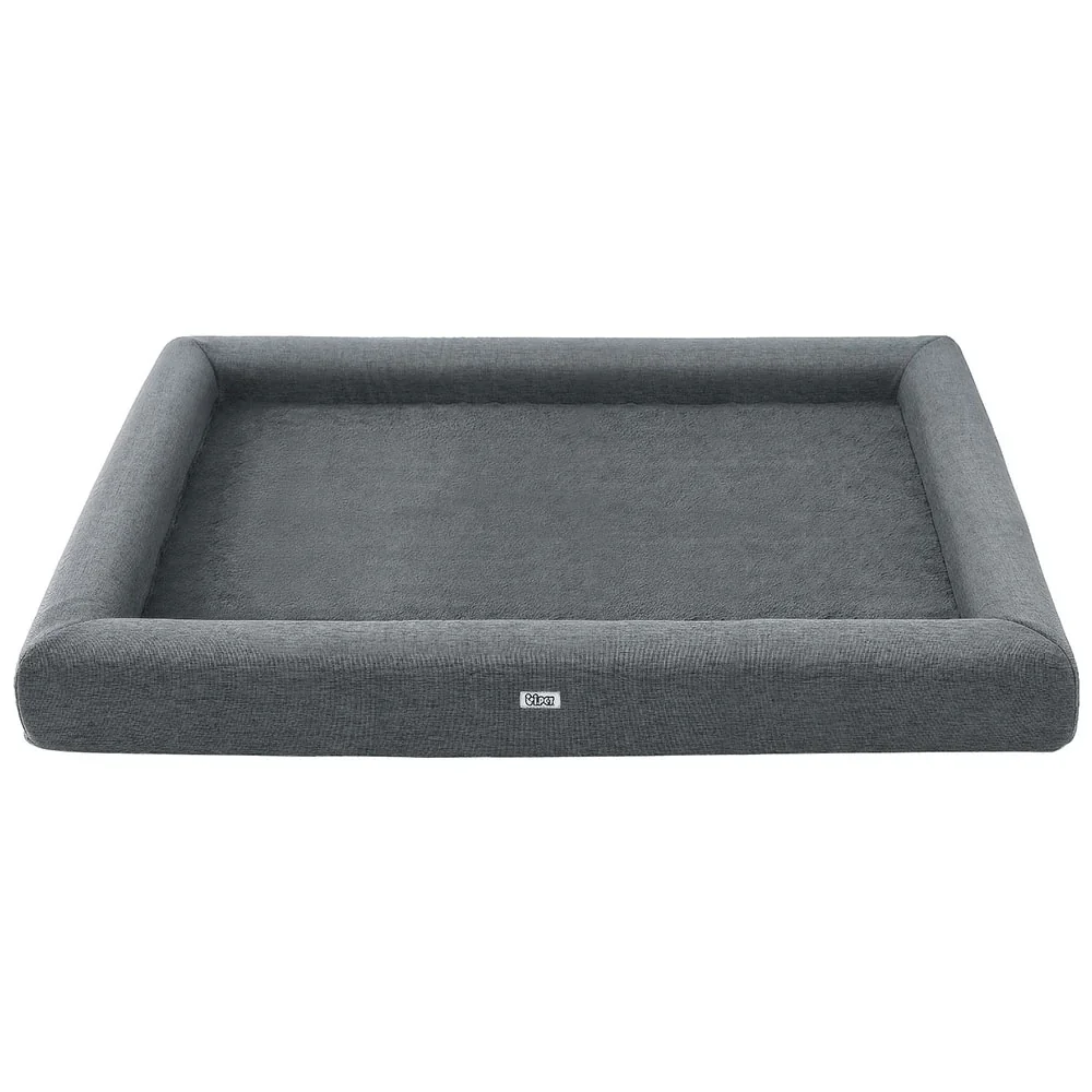 Pet Bed Dog Cat Extra Large Calming Soft Sofa Cushion Egg Crate Washable Grey - Image 3