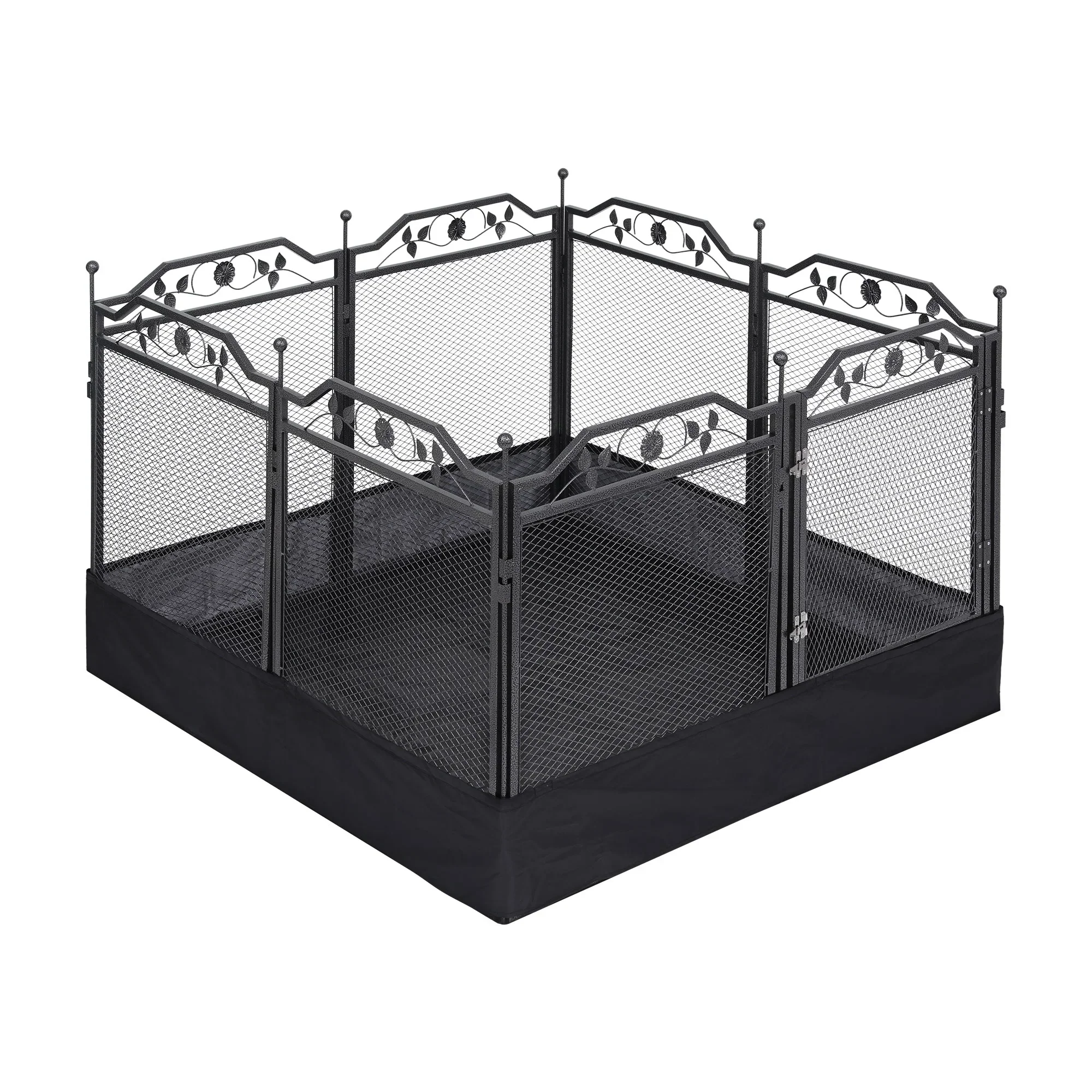 Pet Dog Playpen Heavy-Duty Enclosure Multi-Configuration Indoor Outdoor Black - Image 4