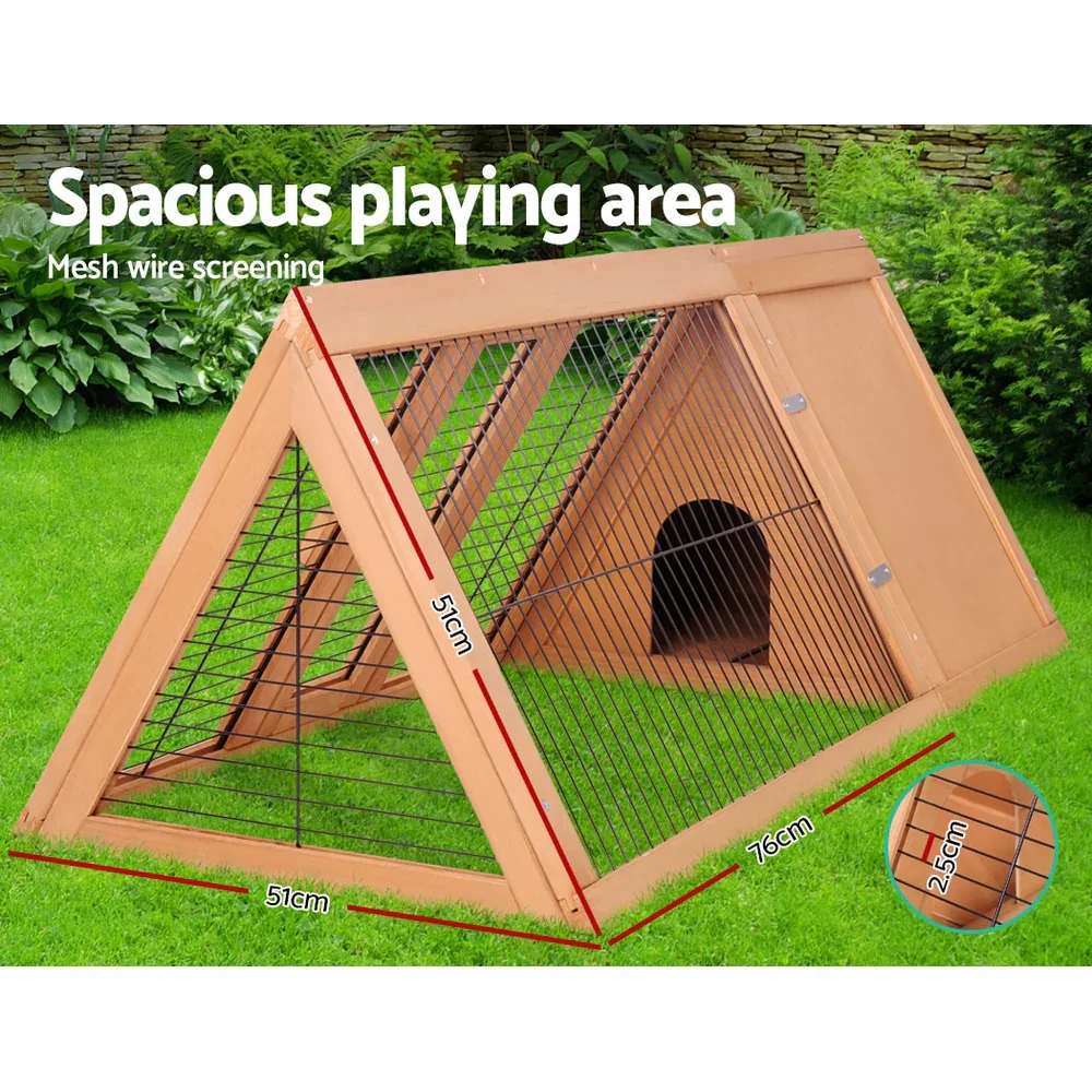 Rabbit Hutch Chicken Coop 119cm x 51cm x 44cm Chicken Coop Large Run Wooden Cage Outdoor - Image 4