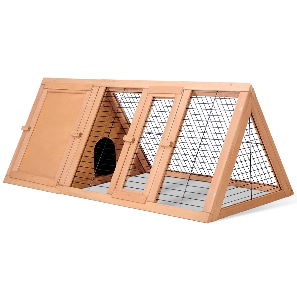 Rabbit Hutch Chicken Coop 119cm x 51cm x 44cm Chicken Coop Large Run Wooden Cage Outdoor - Image 8
