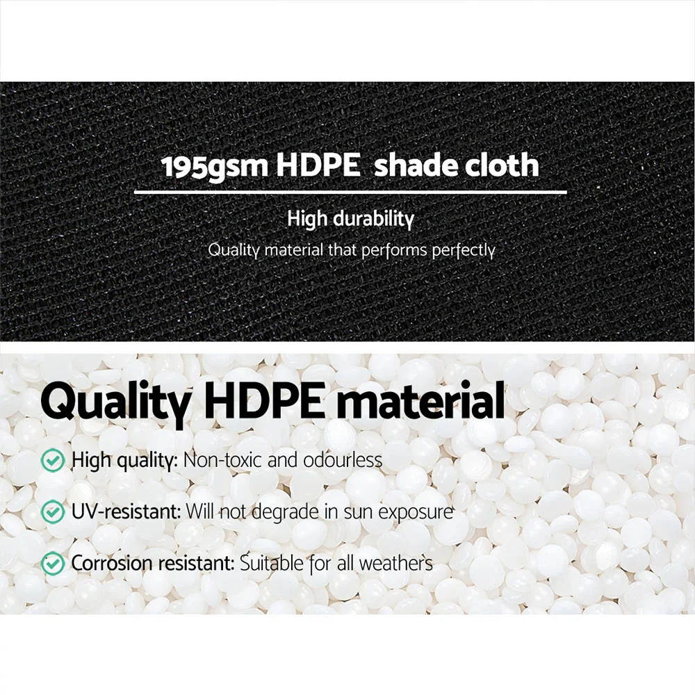 90% Shade Cloth 3.66x30m Shadecloth Sail Heavy Duty Black - Image 5