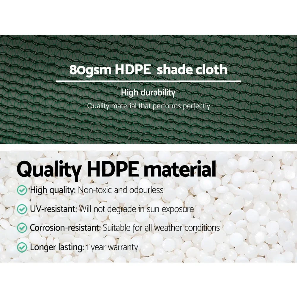 30% Shade Cloth 1.83x10m Shadecloth Wide Heavy Duty Green - Image 5