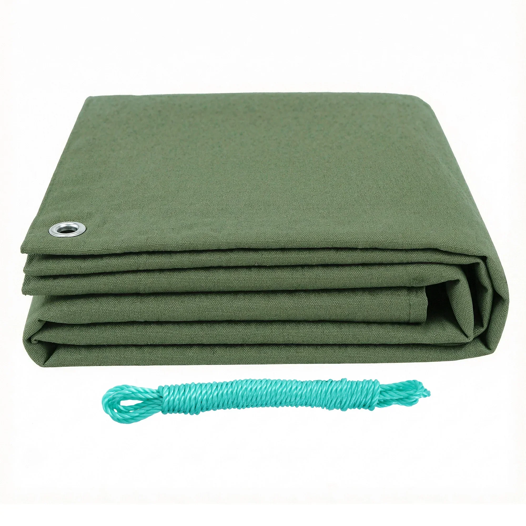3x4m Tarp Tarpaulin 600GSM Camping Canvas Heavy Duty Water Resistant - Image 9