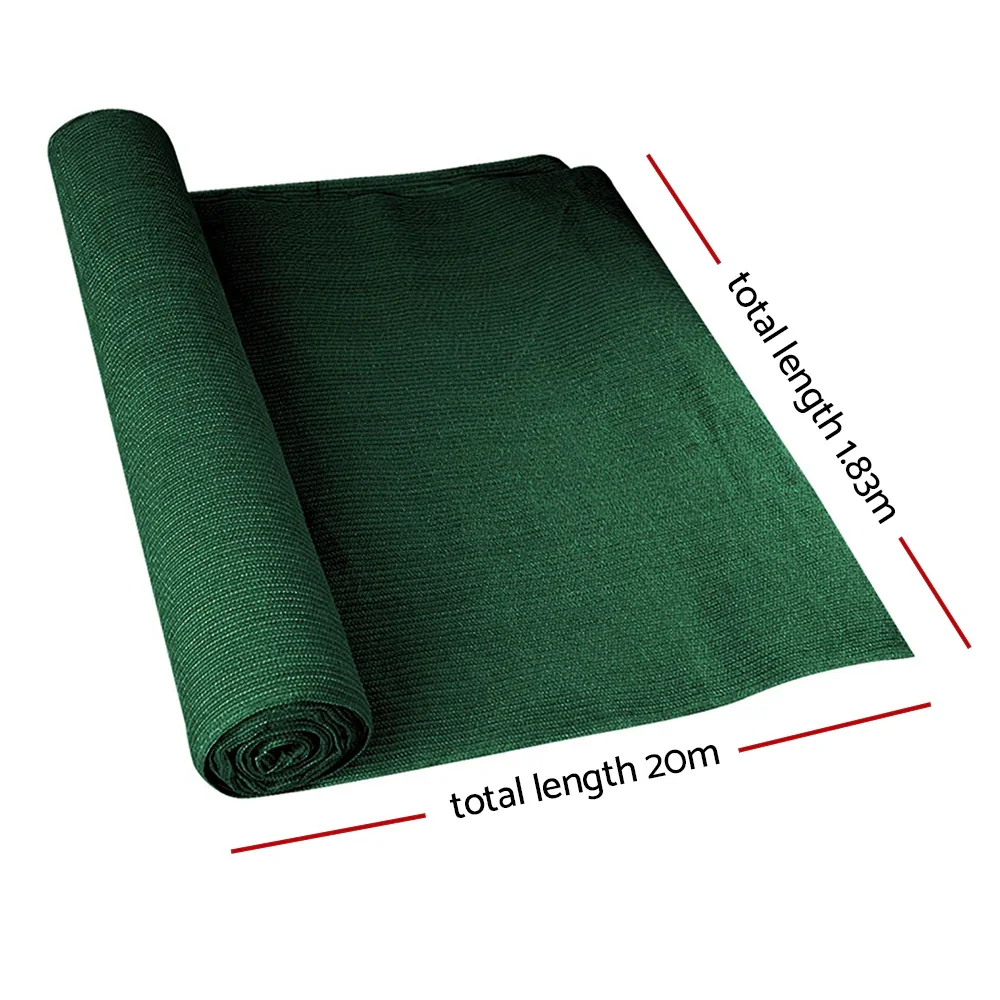 50% Shade Cloth 1.83x20m Shadecloth Sail Heavy Duty Green - Image 2