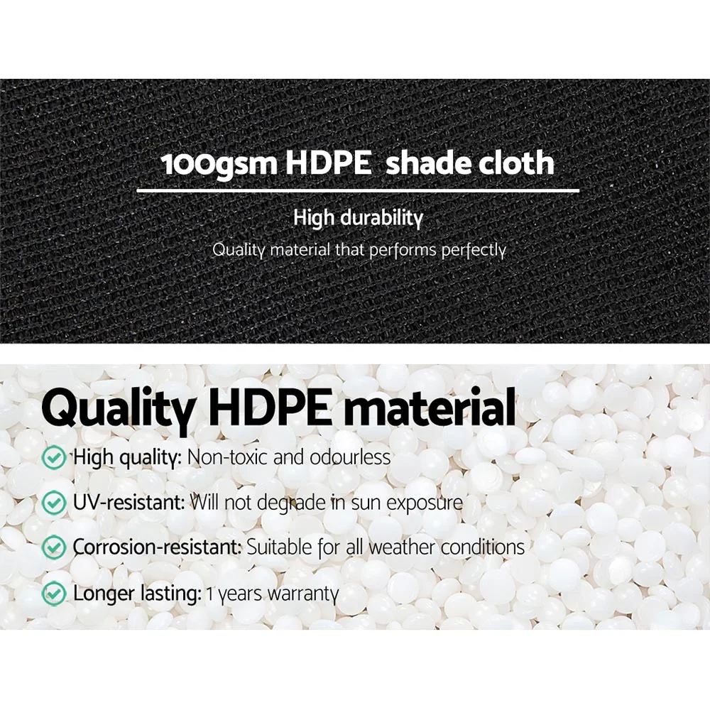 50% Shade Cloth 1.83x50m Shadecloth Sail Heavy Duty Black - Image 5