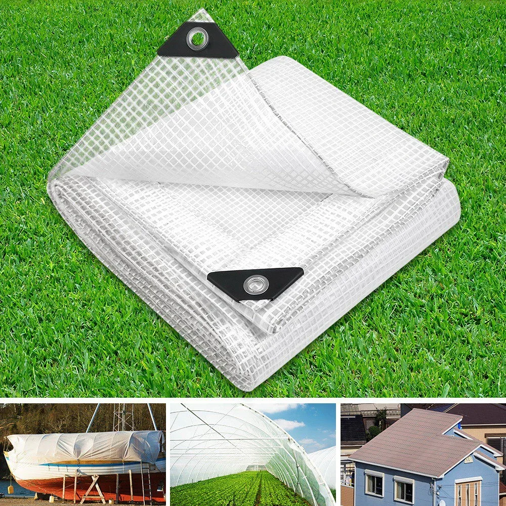 Tarp Tarpaulin 5x6m Canvas Heavy Duty Camping Cover Clear - Image 7