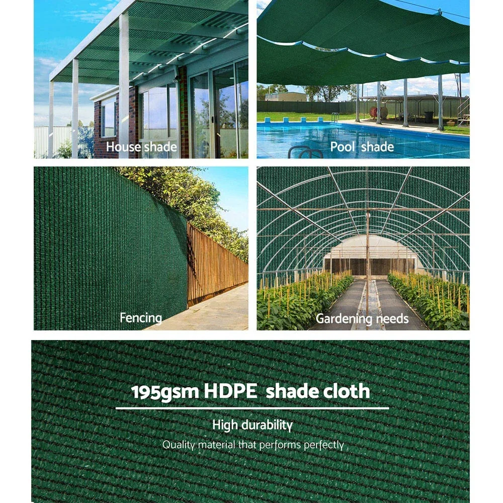 90% Shade Cloth 3.66x20m Shadecloth Sail Heavy Duty Green - Image 4