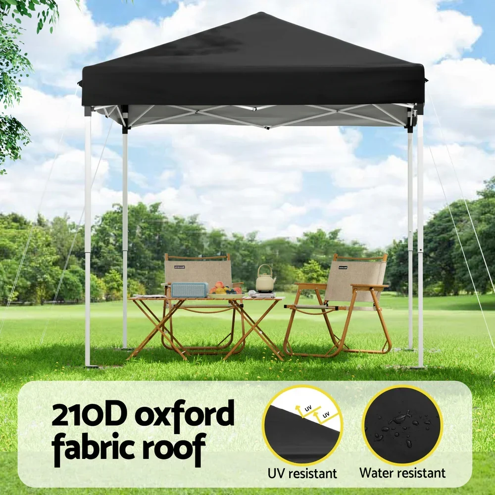 Gazebo 2x2m Outdoor Patio Garden Marquee Shade Black - Image 4