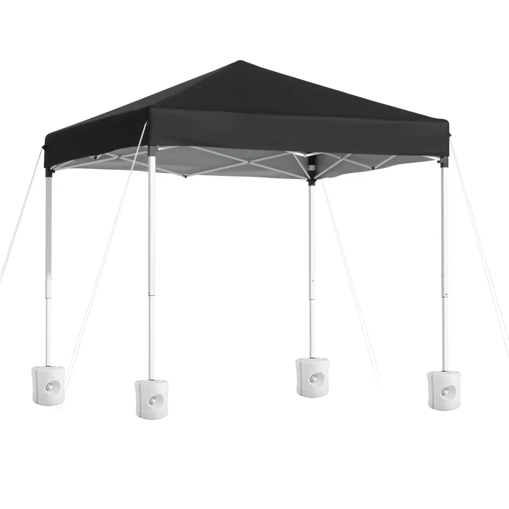 Gazebo 2x2m Outdoor Patio Garden Marquee Shade w/ Base Pods Black - Image 2