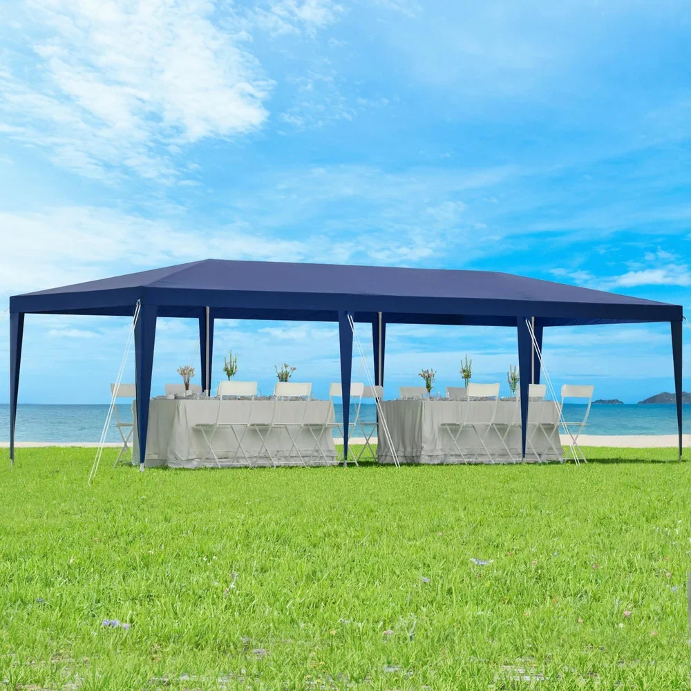 Gazebo 3x9m Wedding Party Marquee Tent Outdoor Event Camping Shade Blue - Image 7