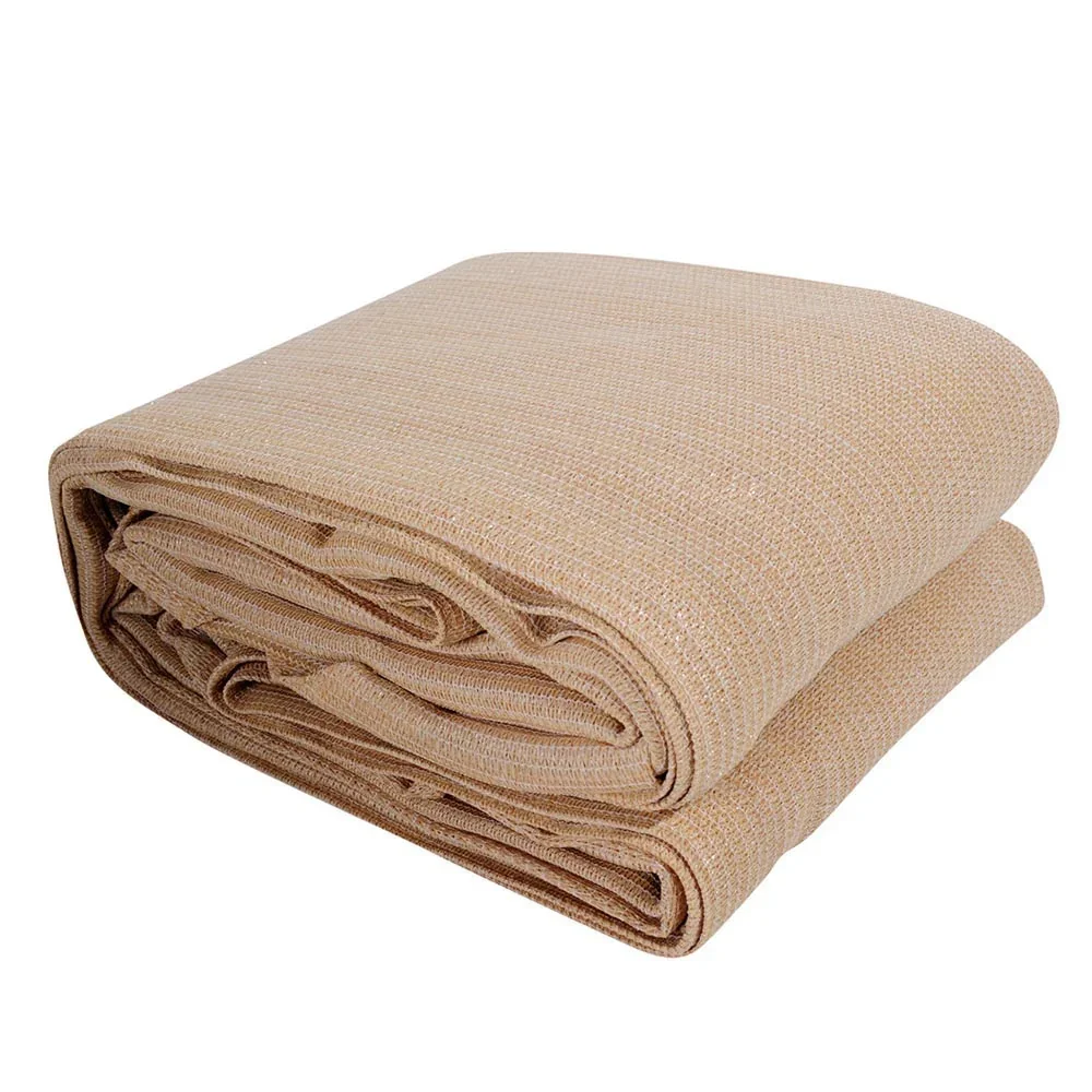 Shade Sail 3x6m Rectangle 185GSM 95% Sand Shade Cloth