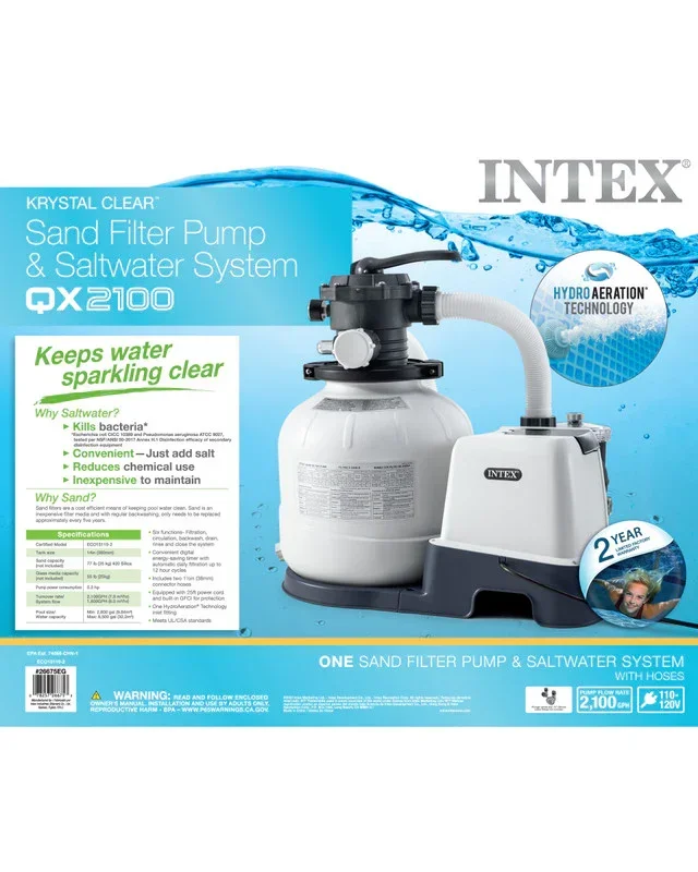 Krystal Clear Sand Filter Pump and Saltwater Pool Chlorine System - 26676 - Image 11