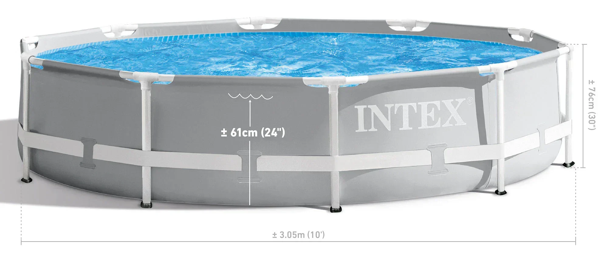 PRISM 10' Metal Frame Above Ground Pool - 305cm x 76cm 26702 - Image 5