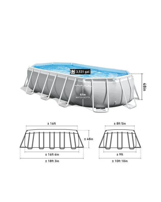 PRISM Frame 16' Above Ground Pool 503cm x 274cm x 122cm 26796 - Image 6