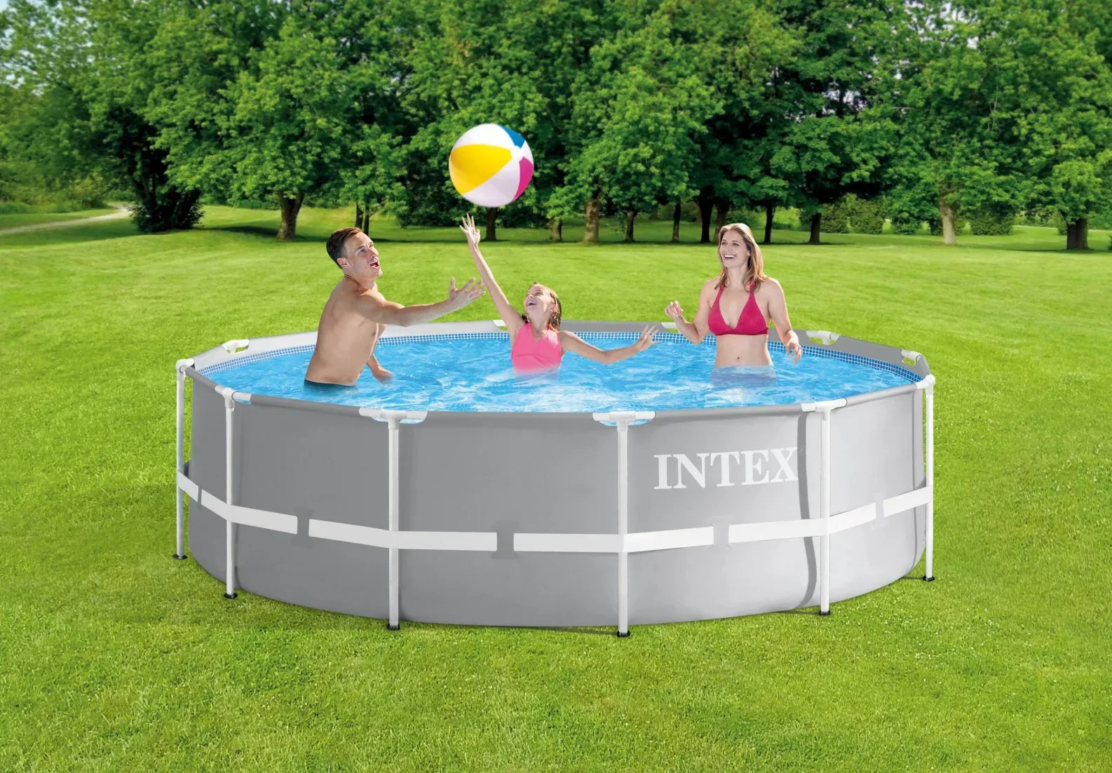 PRISM Premium 12' Metal Frame Pool Outdoor Above Ground 366cm x 99cm - 26716 - Image 2