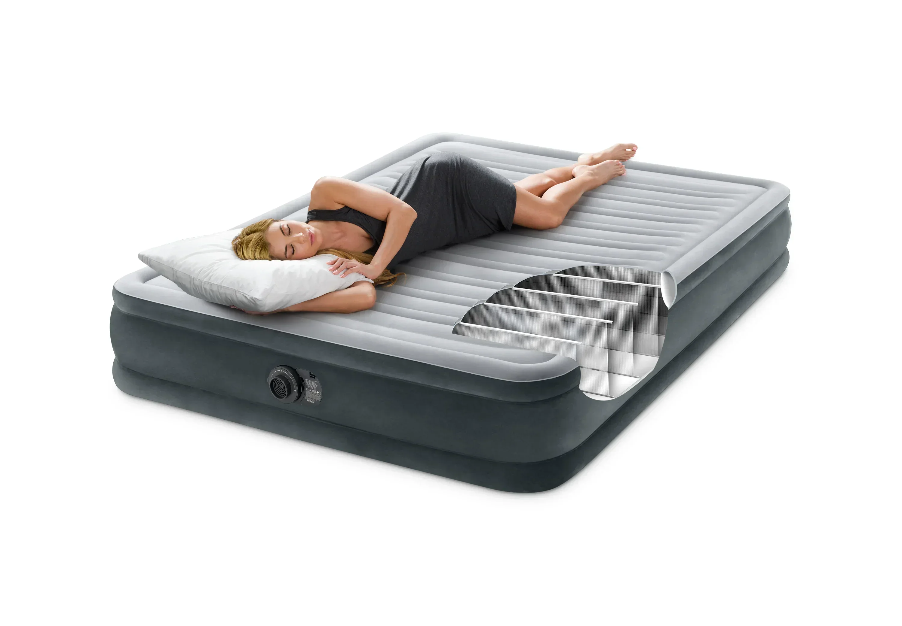 Queen Deluxe Mid Rise Airbed 33cm 67770 - Image 12