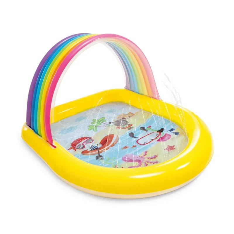 Rainbow Arch Inflatable Spray Kiddie Pool 57156