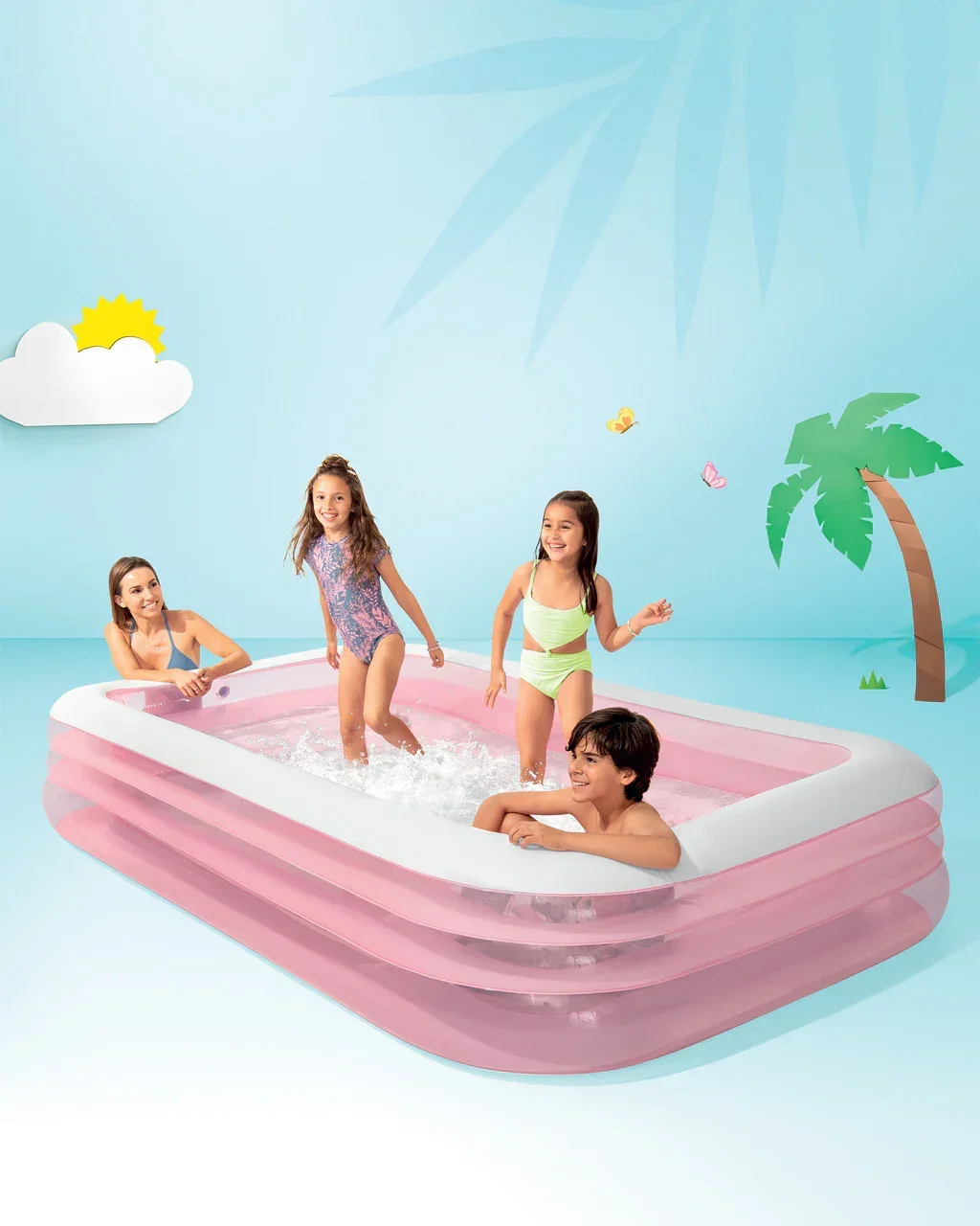 Swim Center Family Inflatable Pool 58487 Pink - Image 4