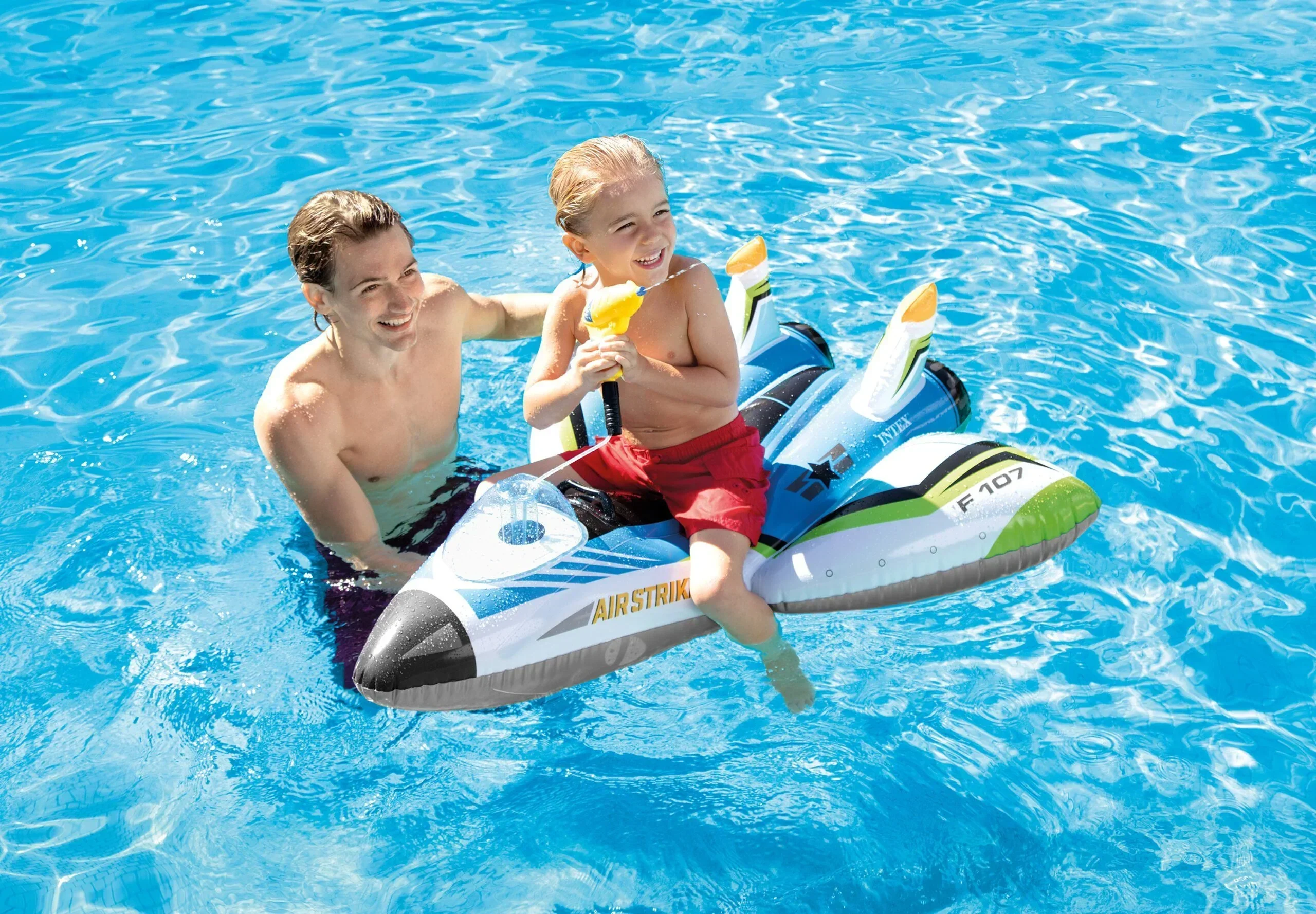 Water Gun Plane Ride-On Pool Toy 57536 - Image 2