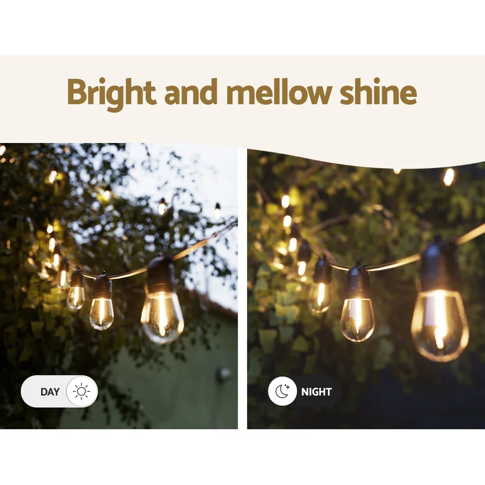 41m Festoon Lights Christmas Fairy String Lights Outdoor Party Garden Decor - Image 6