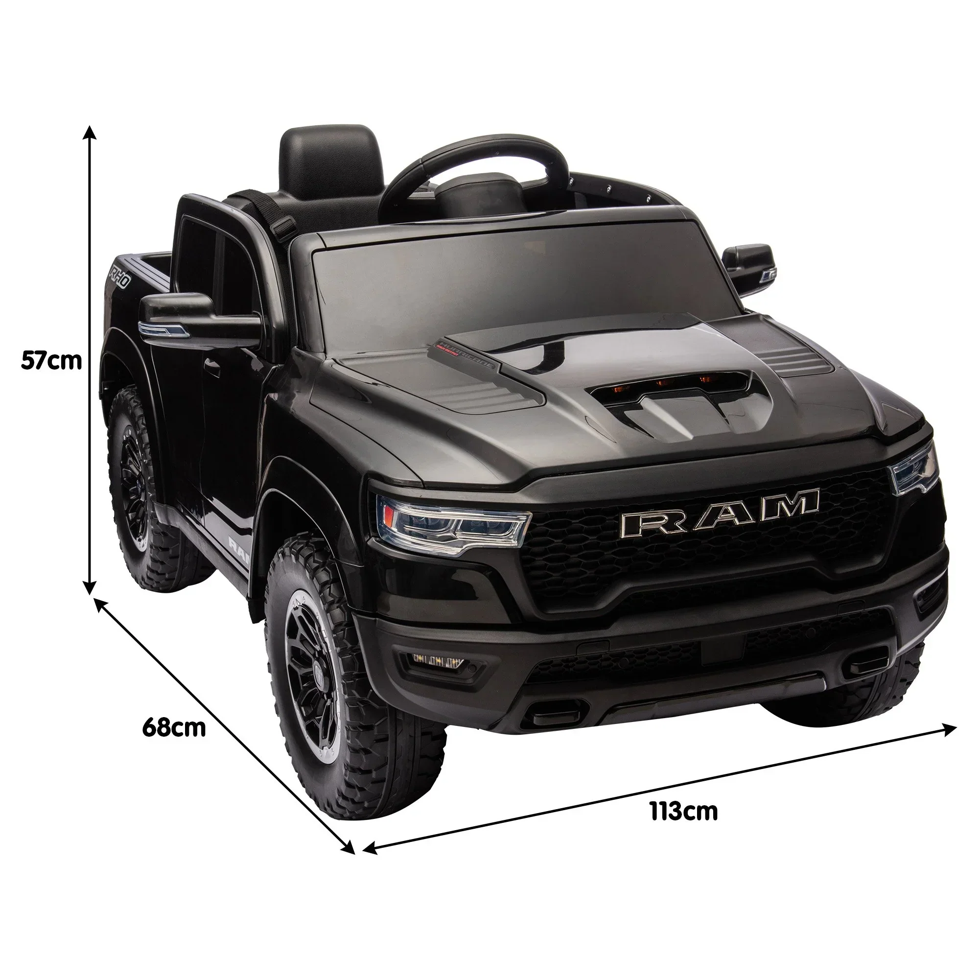Ram 1500 RHO Kids Electric Ride On Car with Remote Control - Image 4