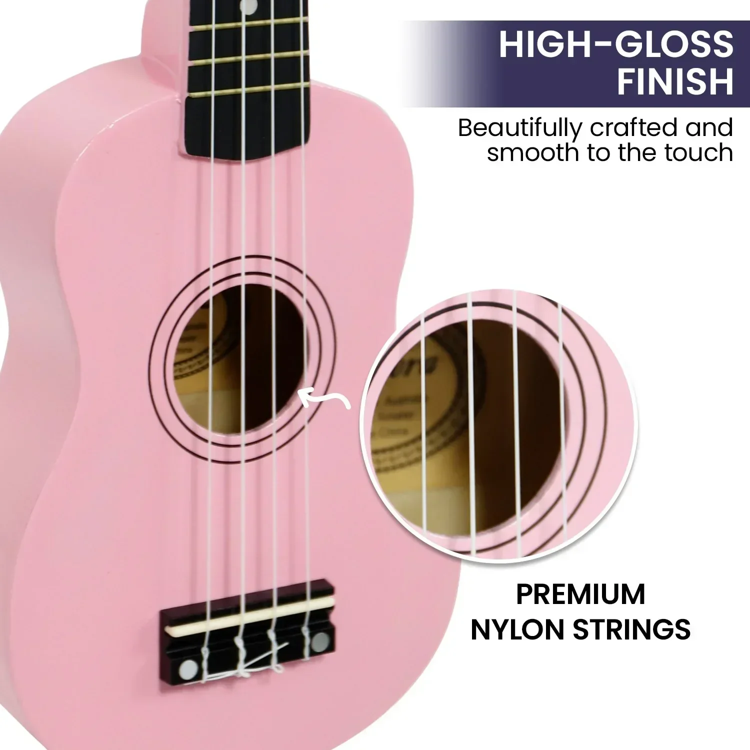21in Ukulele - Pink - Image 3