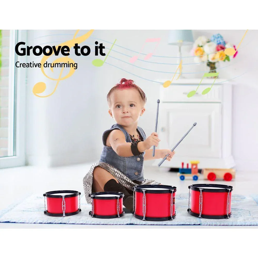 Kids 7 Drum Set Junior Drums Kit Musical Play Toys Childrens Mini Big Band - Image 4