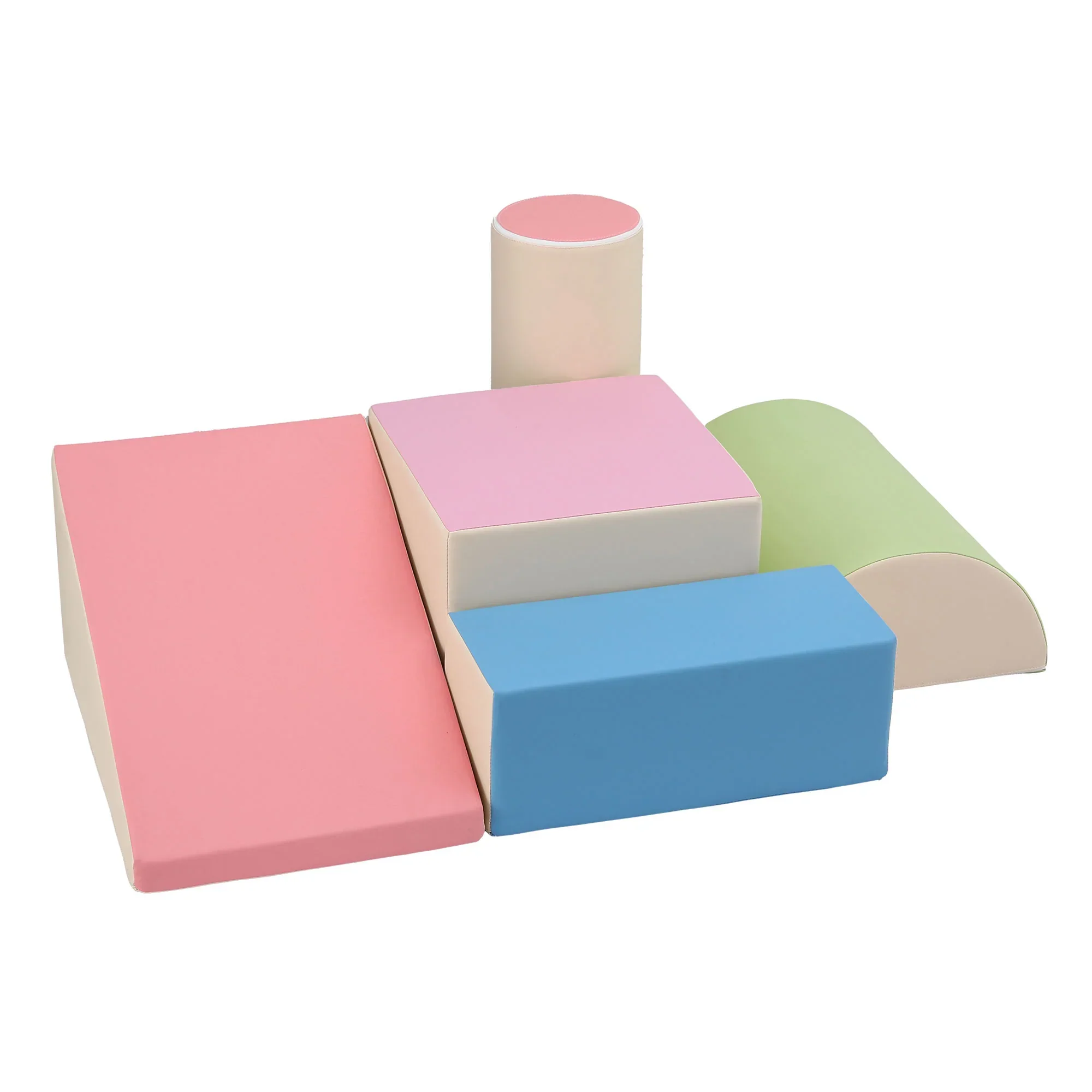 Kids Climbing Blocks 5-Piece Foam Toddler Playset Soft Indoor Climbing Toy Rocker - Image 3