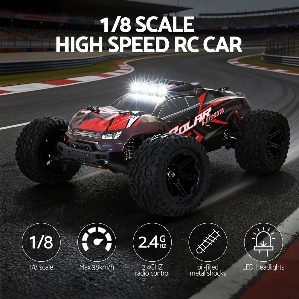 Kids Remote Control Car Off-Road Truck with Lights Electric Vehicle Toys - Image 4