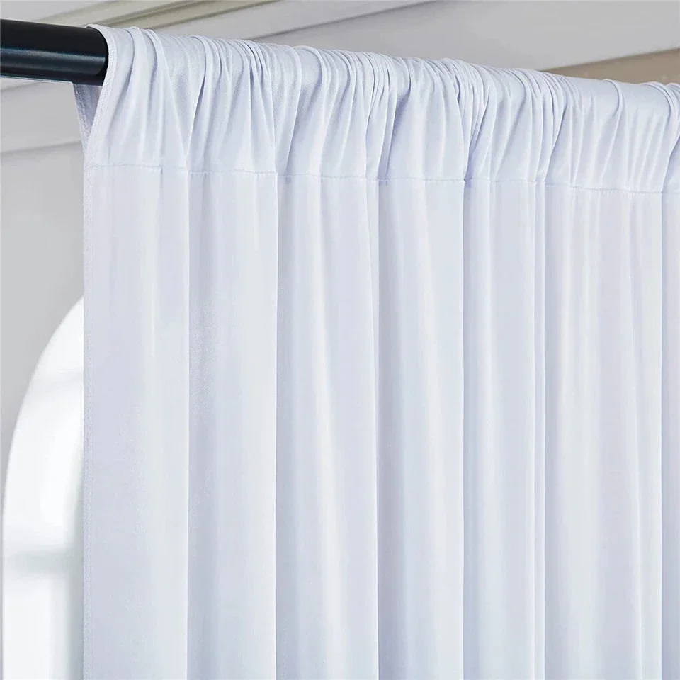 Large 3×3 m White Wedding Backdrop Curtains for Baby Shower and Birthday Decor - Image 2