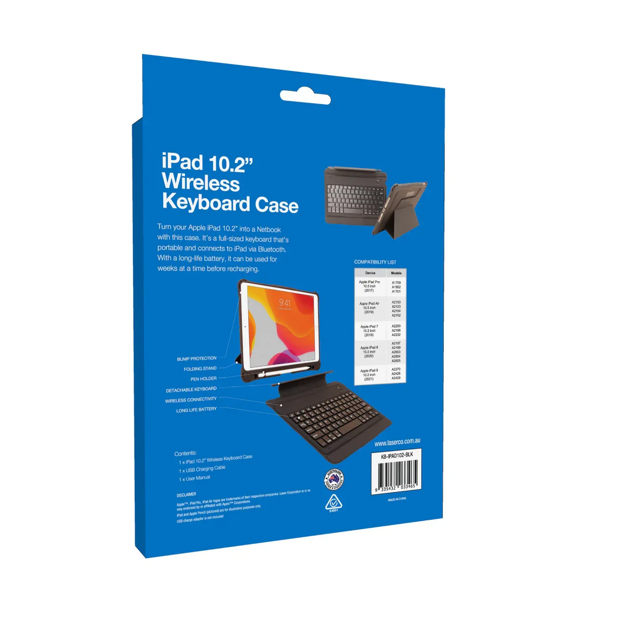 iPad 10.2-inch Wireless Keyboard Case Black - Image 6