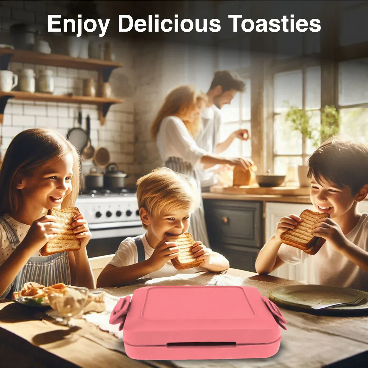 Microwave Toastie Maker Flamingo Pink - Image 2