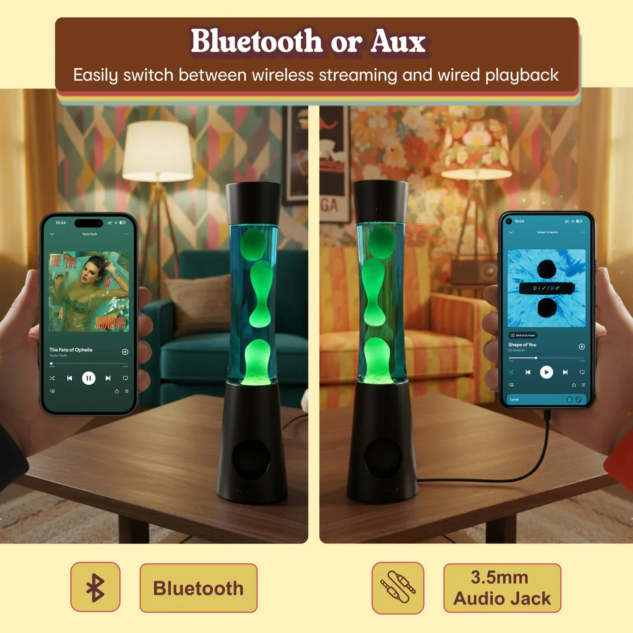 Retro Lava Lamp with Bluetooth Speaker - Image 5