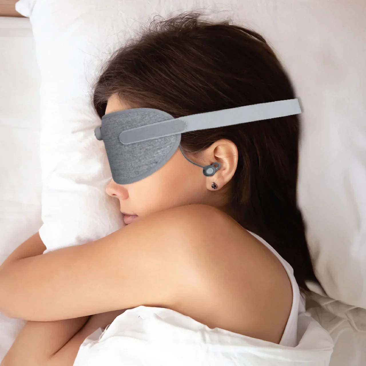 Smart Sleeping Mask Earphone Grey - Image 2