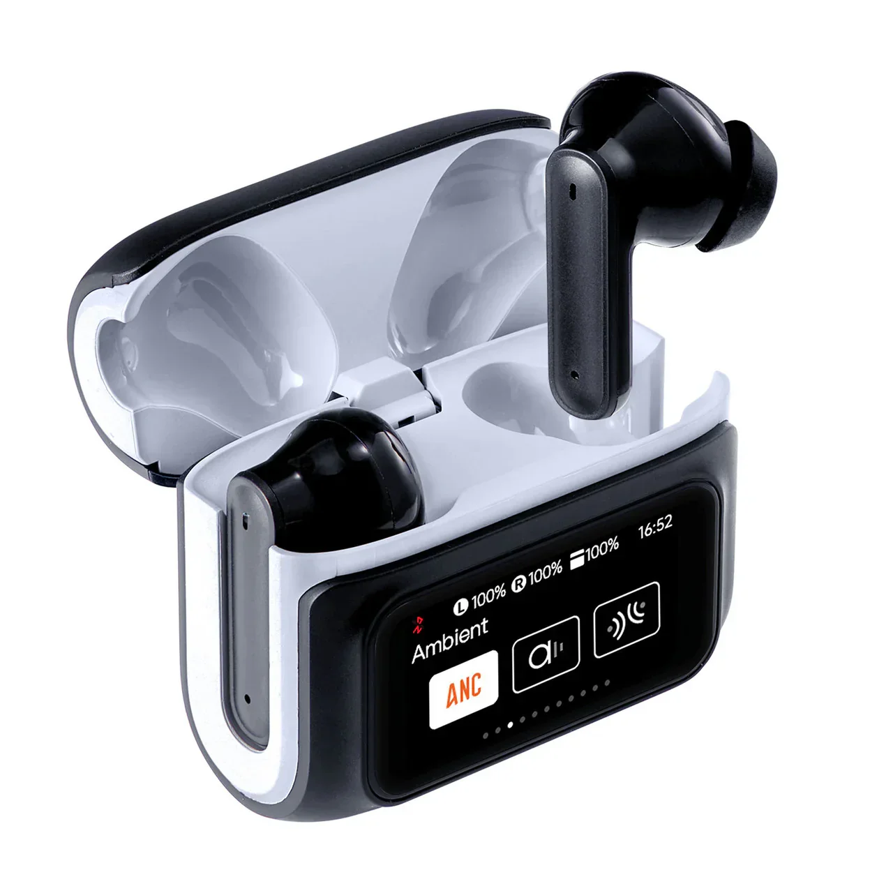 TWS Earbuds ANC with Touch Display Black - Image 2