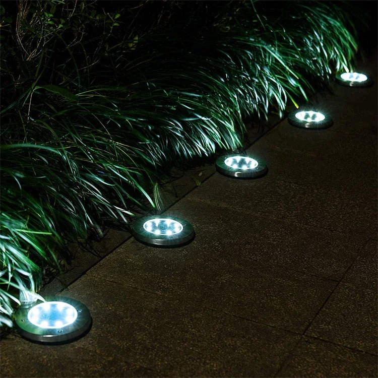 4pcs LED Solar Underground Light Waterproof Color Changing Garden Buried Lamp - Image 4