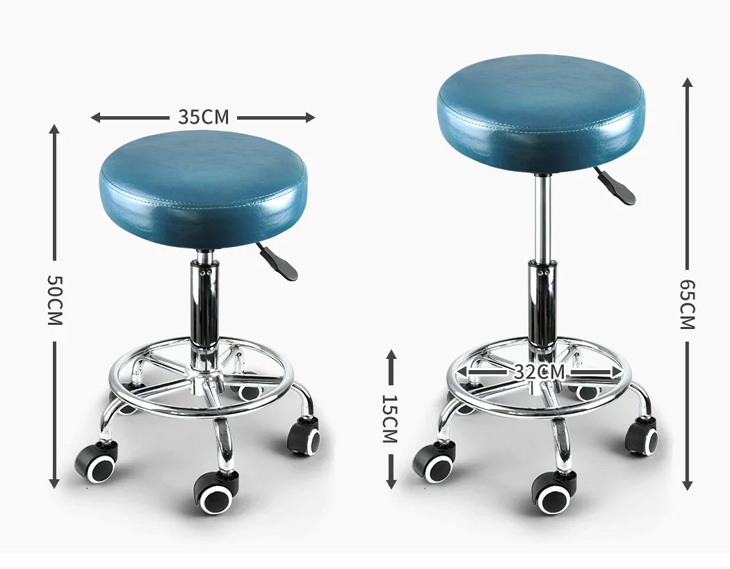 Bar Stools Salon Stool Swivel Teal - Image 3