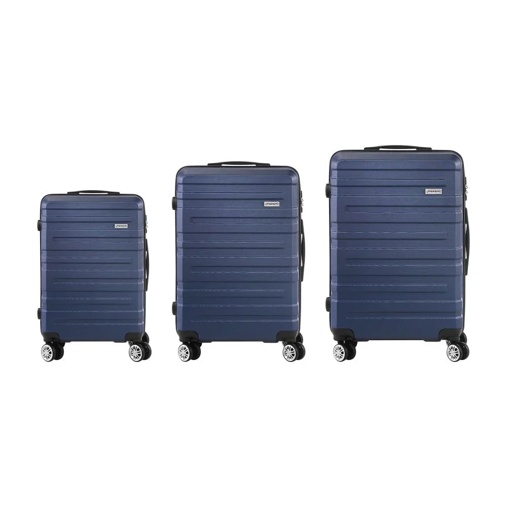 3PCS Luggage Set TSA Lock Hard Case Navy - Image 7