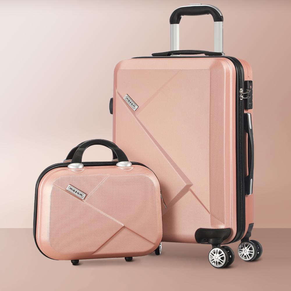 2PCS Luggage Set TSA Lock Hard Case Pink - Image 5