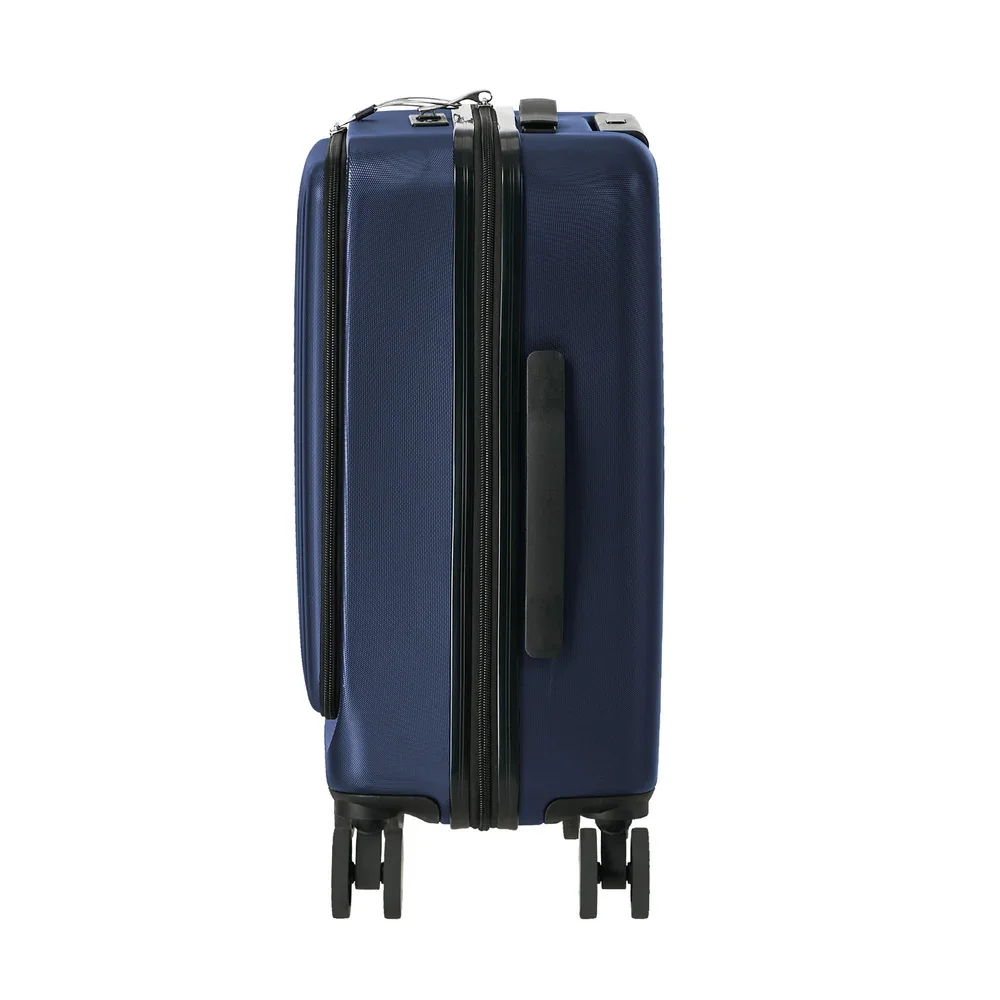 24" Luggage Suitcase Front Opening Travel Lock Hard Case Navy - Image 4