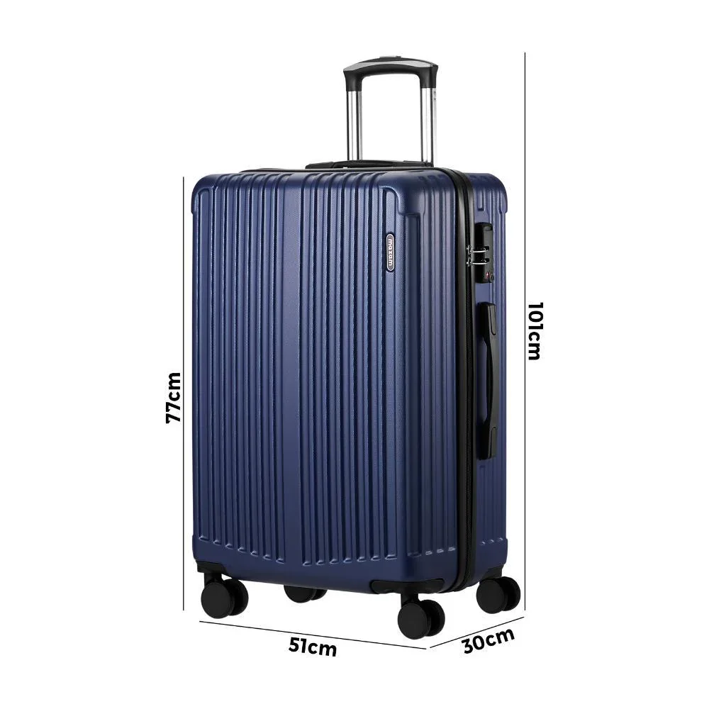 28" Luggage Set Travel TSA Lock ABS Case Navy - Image 3