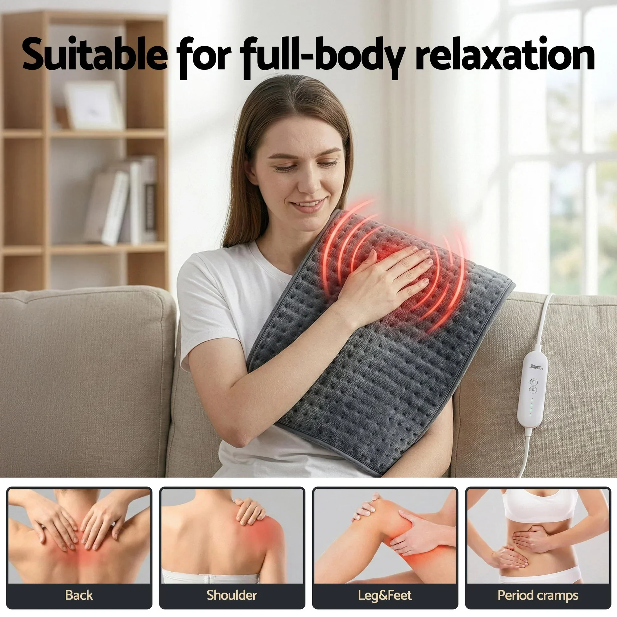 Electric Heating Pad Heat Mat 60x39cm - Image 4