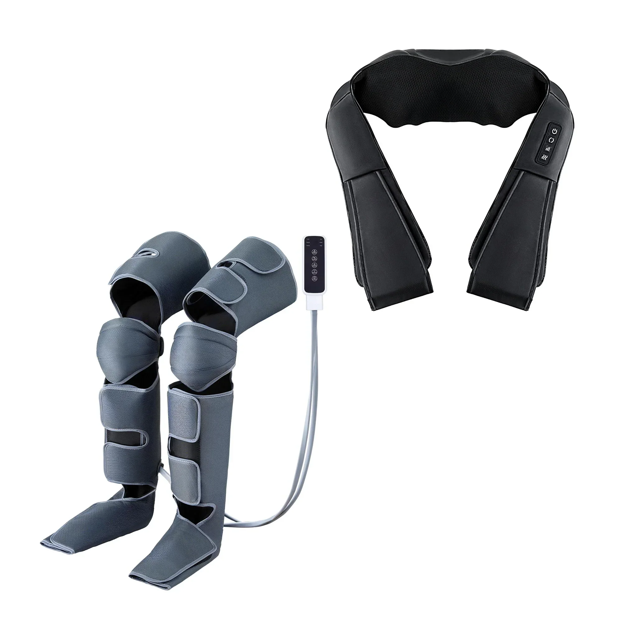 Electric Leg Foot Massager Air Wrap With Shiatsu Neck Massager Heating - Image 9