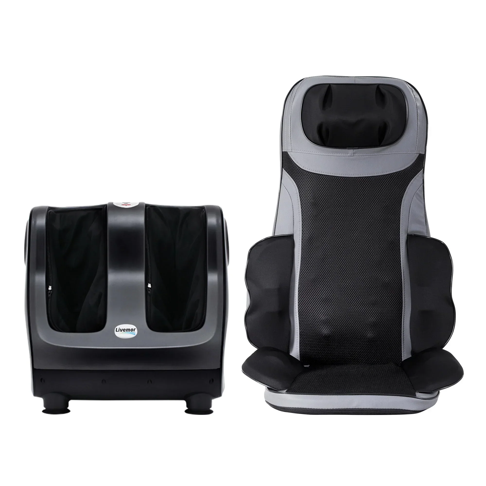 Full Back Massage Seat Cushion Heating With 360° Foot Massagers - Image 9