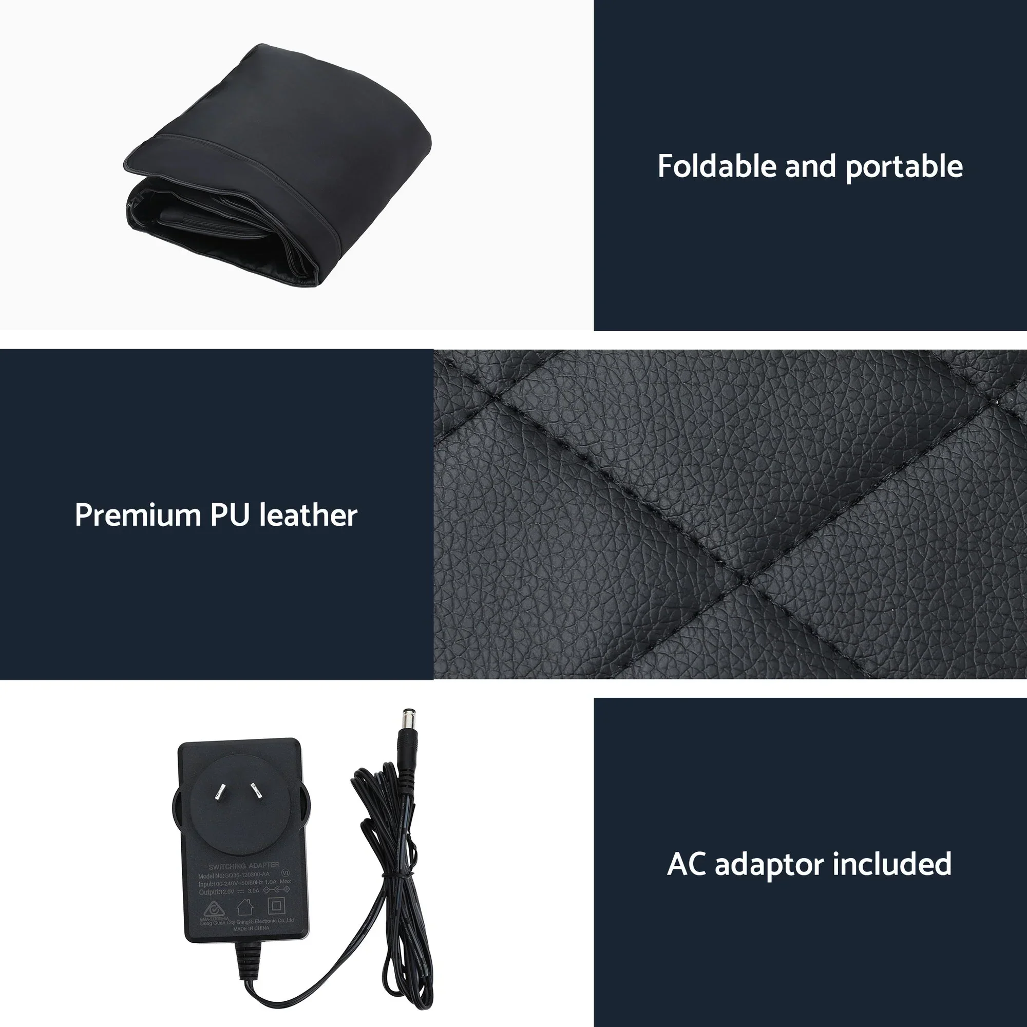 Massage Mat Heated Kneading Neck Massager Lumbar Airbag Stretch - Image 8