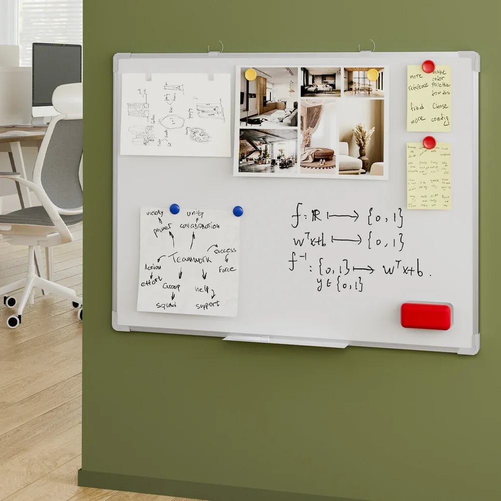Magnetic Whiteboard 60x90cm Erase Board Marker Eraser Tray Home Office School - Image 5